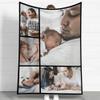 Personalized Flannel Throw Blanket with Photos, One-Sided Print, 5 Images, 75 x 100 cm view 2