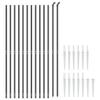 LXYZWRW Anthracite Mesh Fence with Ground Spike Anchors, 1.4 x 25 m view 3
