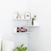Higsose White Floating Corner Wall Shelf, 40 x 40 x 50 cm view 1