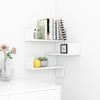 Higsose White Floating Corner Wall Shelf, 40 x 40 x 50 cm view 3