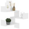 Higsose White Floating Corner Wall Shelf, 40 x 40 x 50 cm view 4