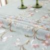 Blue Washable Polyester Tablecloth with Floral Embroidery, Square 140 x 140 cm view 4