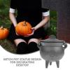 Cast Iron Witch Pot Candle Holder with Lid and Handle view 2