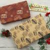 Christmas Wrapping Paper, Vintage Kraft Paper, 4 Folded Sheets view 4