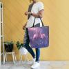 Mnsruu Flamingos Nebula Canvas Tote Bag, A2116, 34.5 x 13 x 40 cm view 2