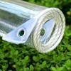 Transparent Waterproof PVC Tarp with Grommets, 0.3 mm Thick, 1.2 m x 8 m, Green view 3