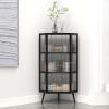 Corner Wine Cabinet with Glass Display Case for Dining or Living Room view 1
