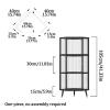 Corner Wine Cabinet with Glass Display Case for Dining or Living Room view 2