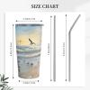 NONHAI 590 ml Reusable Stainless Steel Travel Coffee Tumbler with Lid and Straw view 2
