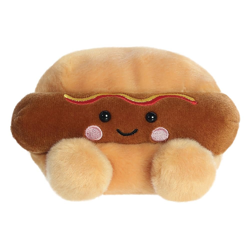 Aurora Palm Pals Colson Hot Dog Plush Toy, 5 in, Brown