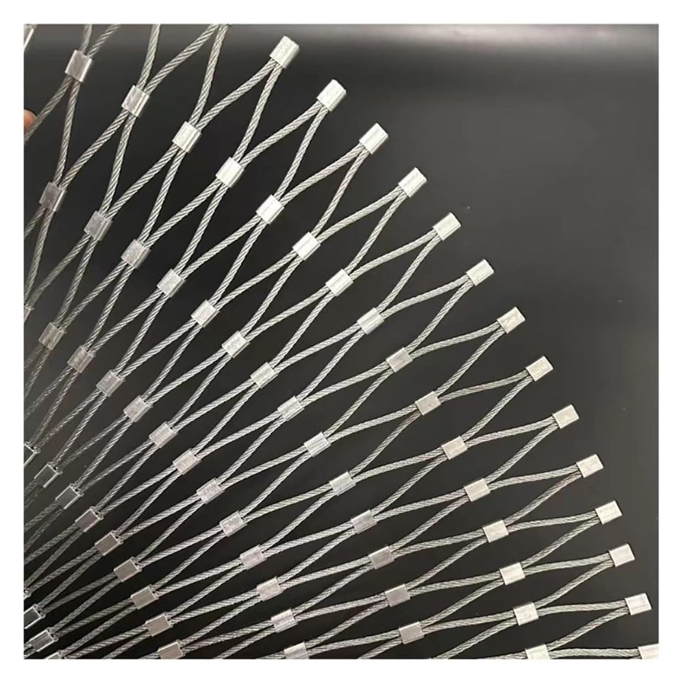 304 Stainless Steel Rope Mesh, 1.5 mm Cable, 10 cm Mesh, 0.9 x 3.5 m
