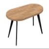 Dekori LORA Round Extendable Dining Table with Wooden Legs, Loft/Scandinavian Style, 90–220 cm, Oak Wotan/White, 110/210 cm view 3