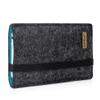 stilbag Finn Phone Case for Apple iPhone 16 | Anthracite/Azure | Felt Smartphone Pouch | Made in Germany view 1
