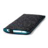 stilbag Finn Phone Case for Apple iPhone 16 | Anthracite/Azure | Felt Smartphone Pouch | Made in Germany view 4