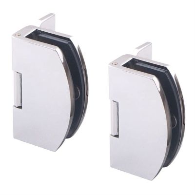 Stainless Steel Glass Hinge, Self-Closing, Frameless, Side-Mount, 8–10 mm