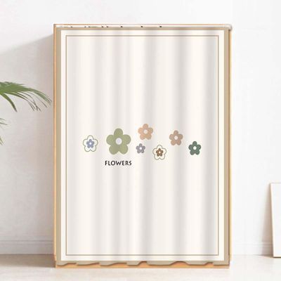 Cabinet Curtain, Dust-Resistant, No-Drill Adhesive Track, Light-Blocking, 80 x 180 cm, Color 7