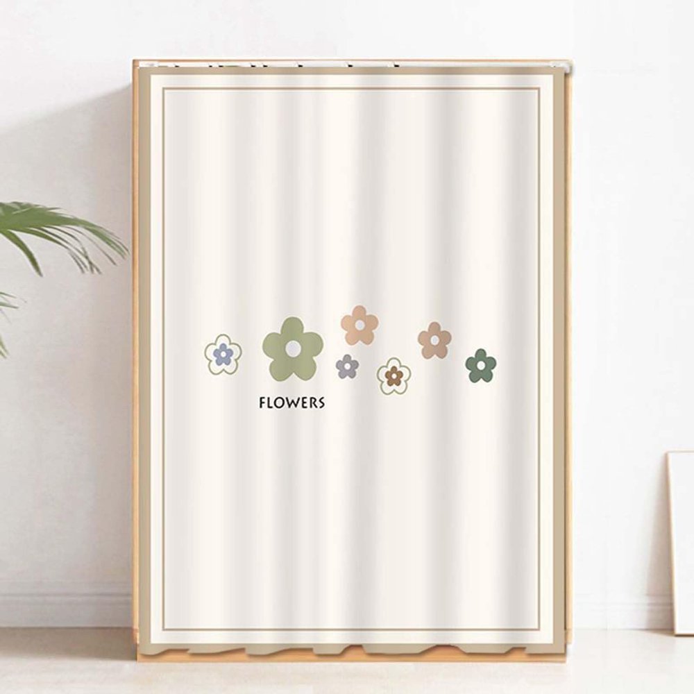 Cabinet Curtain, Dust-Resistant, No-Drill Adhesive Track, Light-Blocking, 80 x 180 cm, Color 7