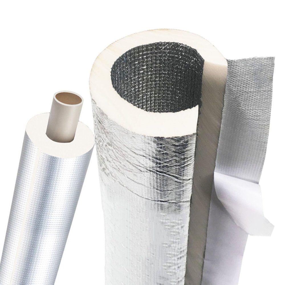 Self-Adhesive Foam Pipe Insulation for Outdoor Use, 65 mm ID x 20 mm x 95 cm
