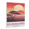 BEAYODKP DIY Paint by Numbers Kit, Kilimanjaro Tanzania Vintage Travel Poster, 40 x 50 cm view 2