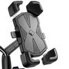 UYTKTN Motorcycle Phone Mount for Ducati Scrambler Mach 2.0 Classic 2018, 360° Rotating Shock-Absorbing Holder, Rearview Mirror, Black view 1