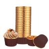 100 Brown Paper and Aluminum Foil Cupcake Muffin Liners view 1