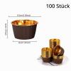 100 Brown Paper and Aluminum Foil Cupcake Muffin Liners view 2