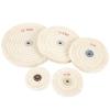 JWOO Cotton Flannel Buffing Wheel, 4, 5, 7, 10 in, Mirror Polishing Wheel, Abrasive Tool for Silver Jewelry, 1 Pc (4 mm × 7 in) view 2