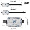 Women’s Men’s Teen Belt Bag, Blue-Green Flowers Farmhouse, One Size view 3