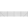 LXYZWRW Fence & Barrier Chain-Link Fence with Flange, Anthracite, 2.2 x 10 m view 2