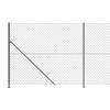 LXYZWRW Fence & Barrier Chain-Link Fence with Flange, Anthracite, 2.2 x 10 m view 4