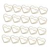 Lurrose 60-Piece Metal Double-Layer Heart-Shaped Memo Clips view 1