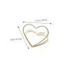 Lurrose 60-Piece Metal Double-Layer Heart-Shaped Memo Clips view 2