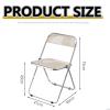 CAFIEDR Plastic Folding Chair, Portable Clear Acrylic Chair for Adults view 2