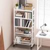 RCJCQSR 5-Tier Rolling Bookshelf, Mobile Storage Cart view 3