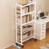 RCJCQSR 5-Tier Rolling Bookshelf, Mobile Storage Cart view 4