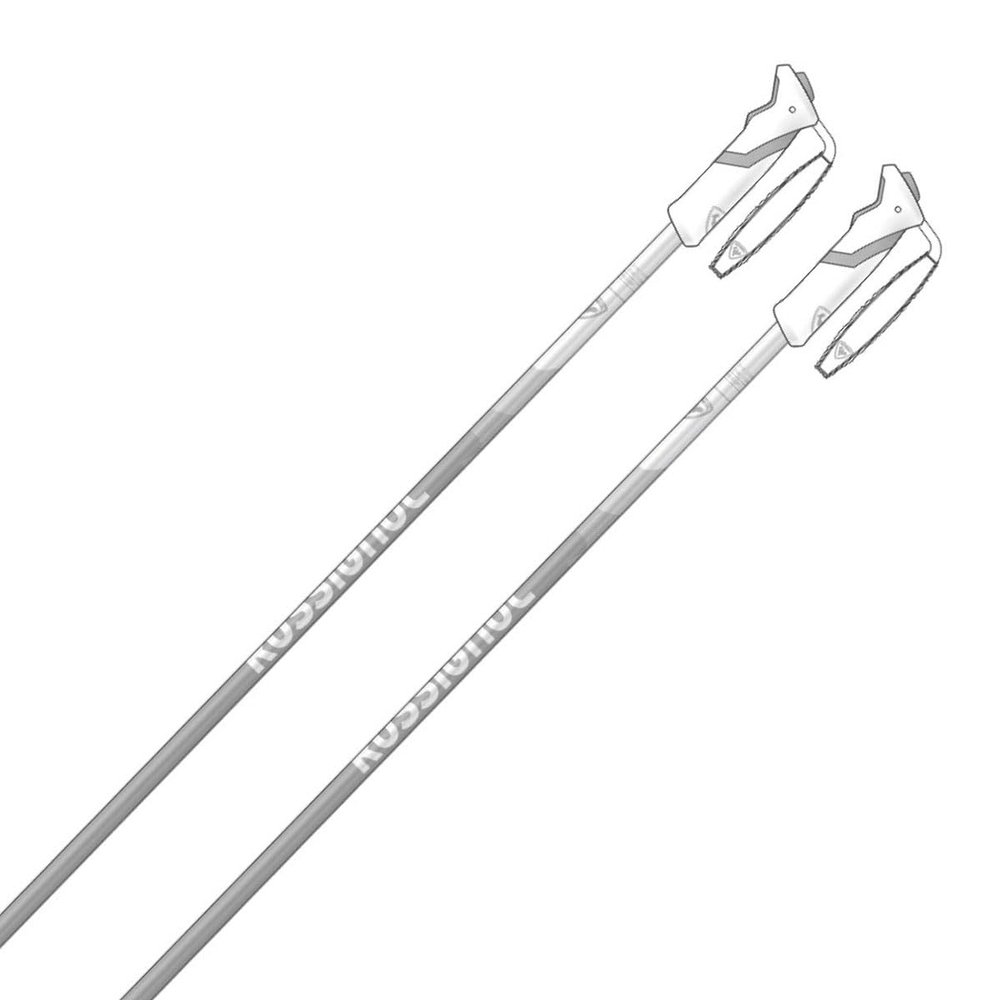 Rossignol Electra Premium Clip Silver Women's Ski Poles, 110 cm, Gray