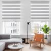 Homland Double Roller Shade, No-Drill Clip-On, 40" W x 59" H, Gray view 2