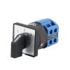 Transfer Rotary Cam Switch, 10 A, 3 Positions, 2 Poles, Power Supply, One-of-Three Signal Control Selector, LW26-10/2, IINKUEYK (Silver Panel) view 1