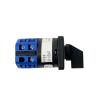 Transfer Rotary Cam Switch, 10 A, 3 Positions, 2 Poles, Power Supply, One-of-Three Signal Control Selector, LW26-10/2, IINKUEYK (Silver Panel) view 2