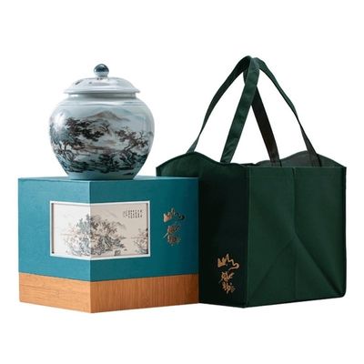 Hand-Painted Ceramic Tea Storage Container with Gift Box