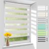 Homland Double Roller Blind, 75 x 200 cm, Clamp-Fit, No Drilling, Linen view 1