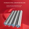 Stainless Steel Conveyor Roller, 1 in / 2.5 cm Diameter, 17.7 in / 45 cm Length, Corrosion-Resistant Replacement Roller (Total Length: 350 mm / 13.7 in) view 3