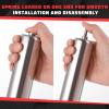 Stainless Steel Conveyor Roller, 1 in / 2.5 cm Diameter, 17.7 in / 45 cm Length, Corrosion-Resistant Replacement Roller (Total Length: 350 mm / 13.7 in) view 4