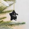 Hanging Christmas Star Wine Glass Ornament, Ceramic Tree Decoration view 1