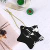 Hanging Christmas Star Wine Glass Ornament, Ceramic Tree Decoration view 3