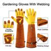 Garden Gloves with White Roses, Thorn-Resistant, for Women and Men (M) view 4