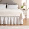SUBLXPoten Bed Skirt with Embroidery and Ruffles, Adjustable Straps, 15 in. High, 71 x 79 x 15 in. view 2