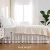 SUBLXPoten Bed Skirt with Embroidery and Ruffles, Adjustable Straps, 15 in. High, 71 x 79 x 15 in. view 4