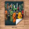 TMK ArtDeko Stovetop Cover 40 x 52 cm, One-Piece Roll-Up Mat with Spice Kitchen Design view 2