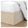 SUBLXPoten Pleated Tailored Bed Skirt, Beige, 160 x 200 x 55 cm view 1